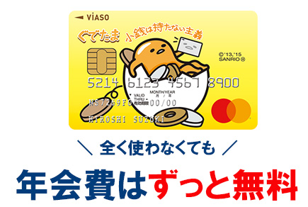 VIASOカード（ぐでたまデザイン）の年会費