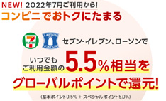 三菱UFJカードはコンビニでポイント5.5％還元